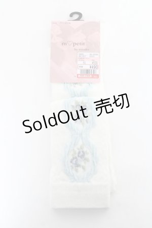 画像: m petit by misako / ECAMOVKバラレースソックス 23-25 中白 Y-25-11-05-009-LO-ZA-SZ-ZY