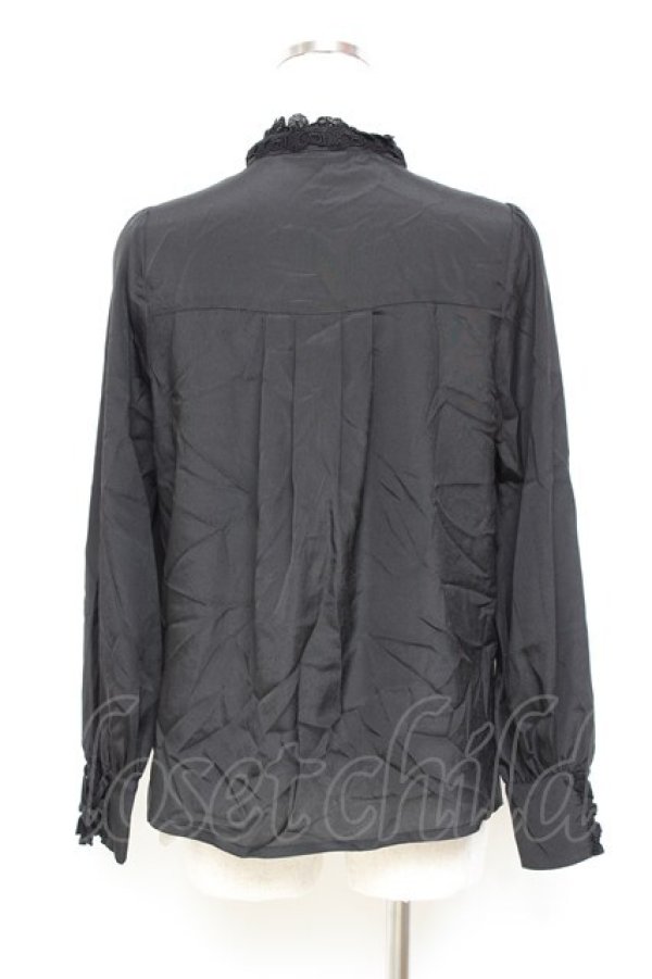 画像2: axes femme kawaii / 袖レースアップブラウス M 黒 Y-25-11-05-058-AX-BL-SZ-ZI (2)