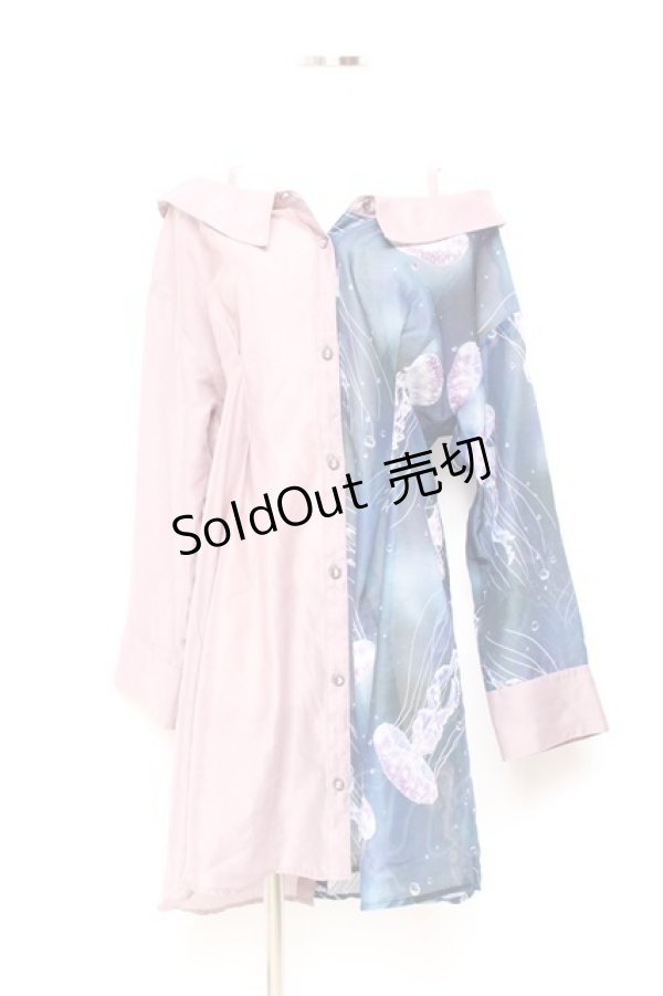 画像1: axes femme POETIQUE / 揺蕩う海月シアーロングシャツ M ラベンダー Y-25-11-05-059-AX-BL-SZ-ZY (1)