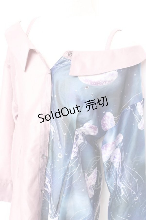 画像3: axes femme POETIQUE / 揺蕩う海月シアーロングシャツ M ラベンダー Y-25-11-05-059-AX-BL-SZ-ZY (3)