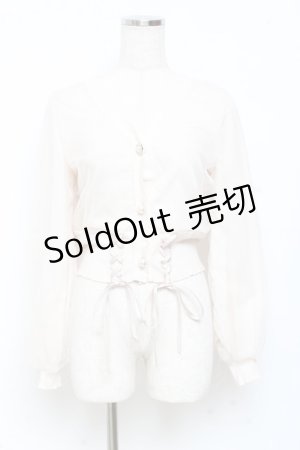 画像: axes femme POETIQUE / レースアップショートカーディガン M 生成り Y-25-11-05-063-AX-TO-SZ-ZY