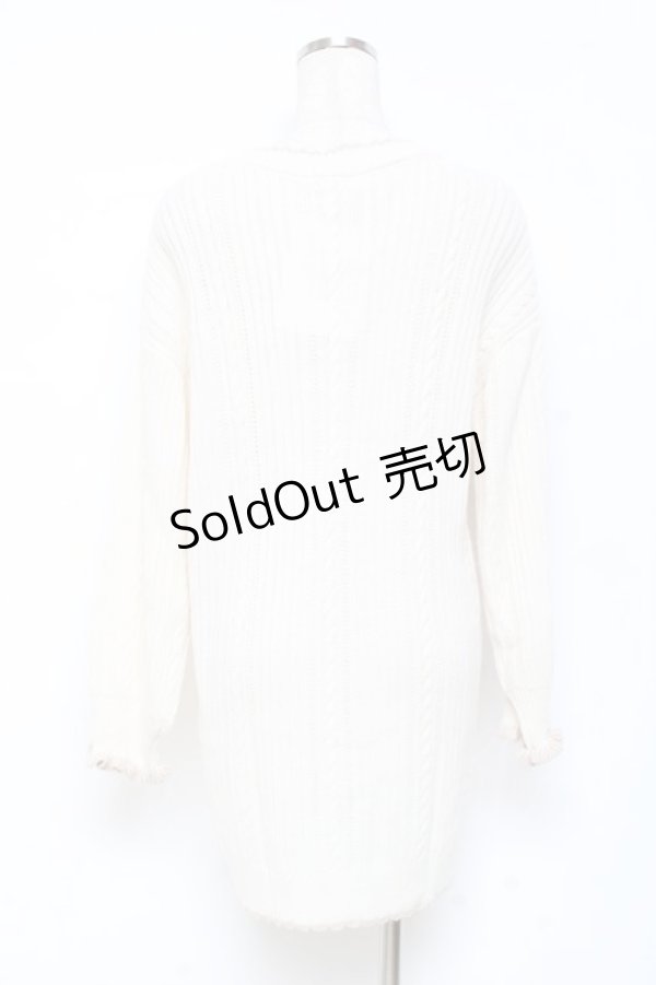 画像2: axes femme / 蝶×バラ刺繍ロングニットカーディガン F 生成り Y-25-11-05-064-AX-TO-SZ-ZY (2)