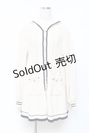 画像: axes femme / フード付フレアニットカーディガン F 生成り Y-25-11-05-065-AX-TO-SZ-ZY