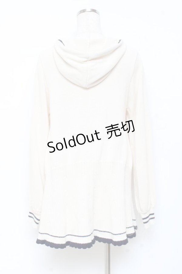 画像2: axes femme / フード付フレアニットカーディガン F 生成り Y-25-11-05-065-AX-TO-SZ-ZY (2)