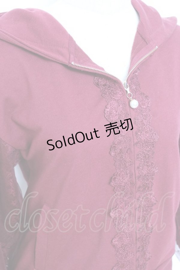 画像3: axes femme / レース切替パーカー M ワイン Y-25-11-05-068-AX-TO-SZ-ZY (3)