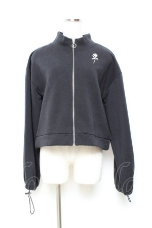 画像: axes femme / ジップ付裏起毛トレーナー F 黒 Y-25-11-05-073-AX-TO-SZ-ZY