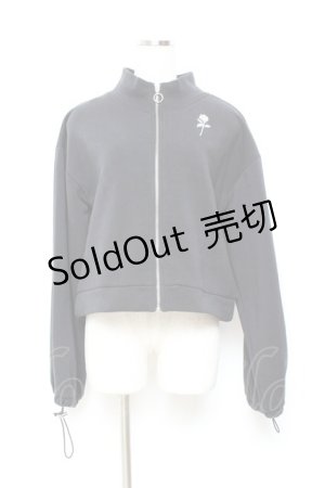 画像: axes femme / ジップ付裏起毛トレーナー F 黒 Y-25-11-05-073-AX-TO-SZ-ZY