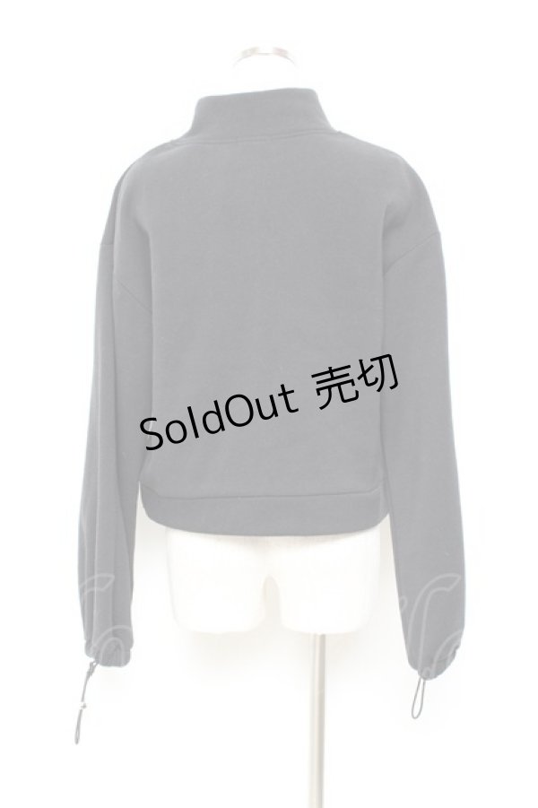 画像2: axes femme / ジップ付裏起毛トレーナー F 黒 Y-25-11-05-073-AX-TO-SZ-ZY (2)