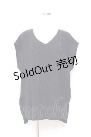 画像: axes femme / ニットベストアンサンブルのニット M 黒 Y-25-11-05-074-AX-TO-SZ-ZI