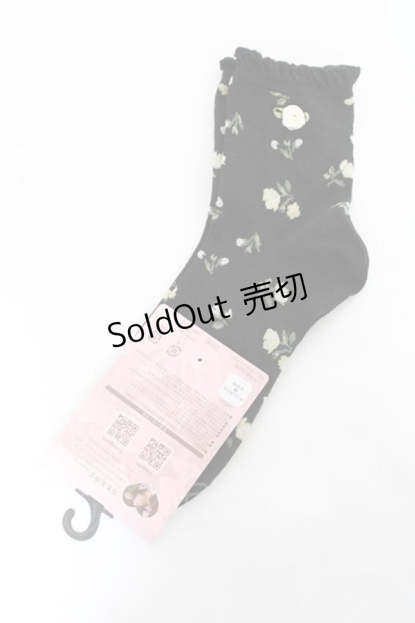 画像2: 【SALE】m petit by misako / ECAMCSバラモチーフ 23-25 中黒 Y-25-11-05-011-LO-ZA-SZ-ZT450 (2)