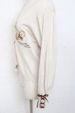 画像2: axes femme / 時計×歯車刺繍ニットカーディガン M 生成り Y-25-11-05-075-AX-TO-SZ-ZY (2)