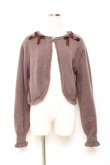 画像1: m petit by misako / リボンニットボレロ L 中茶 Y-25-11-05-078-LO-TO-SZ-ZY (1)