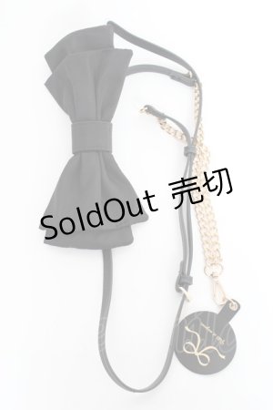 画像: m petit by misako / AMリボンスマホショルダー  中黒 Y-25-11-05-012-LO-ZA-SZ-ZT486-F003