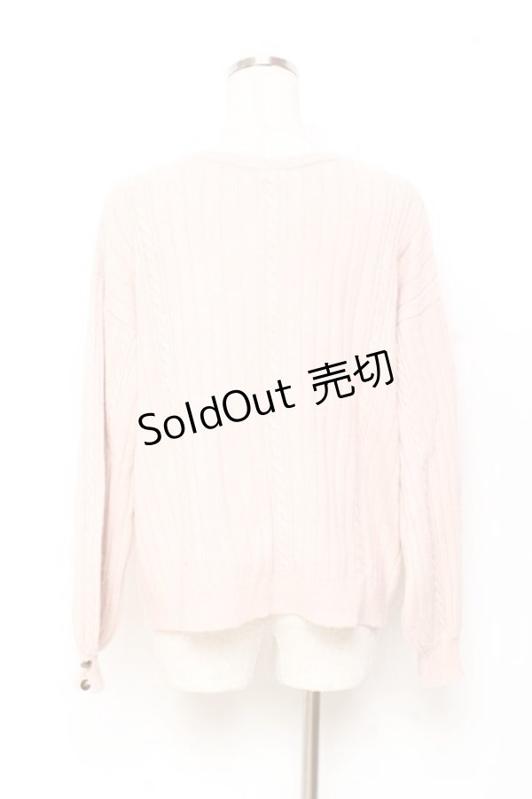 画像2: axes femme / ガーデニング刺繍カーディガン M ピンク Y-25-11-05-079-AX-TO-SZ-ZY (2)