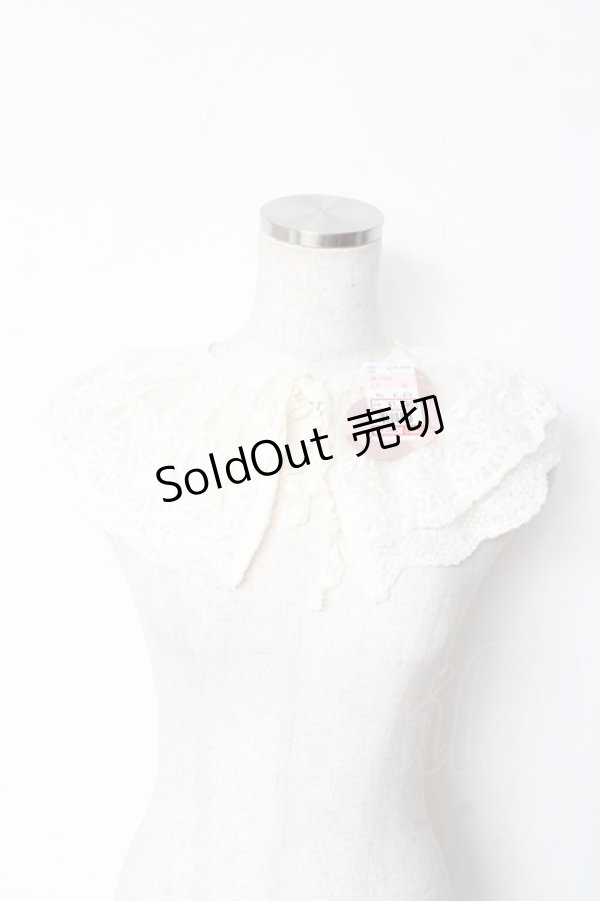 画像1: m petit by misako / AMレースツケエリ  中白 Y-25-11-05-013-LO-ZA-SZ-ZY (1)