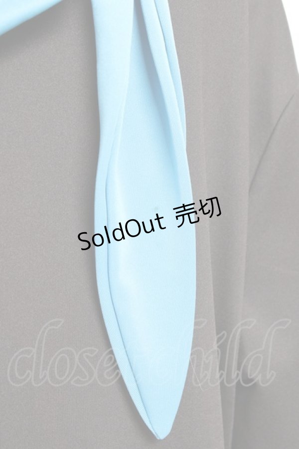 画像3: NieR Clothing / うさ耳付きTWO-TONE ZIP OUTER  黒×青 Y-25-11-05-083-PU-TO-SZ-ZY (3)