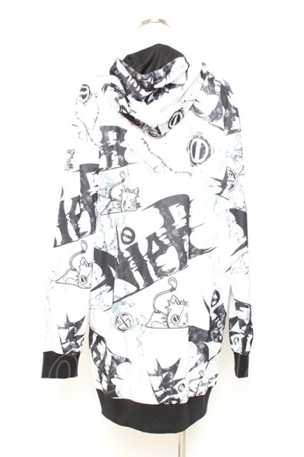 画像2: NieR Clothing / LONG LENGTH ZIP OUTER F 白/ミケ Y-25-11-05-085-PU-TO-SZ-ZY (2)