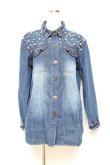 画像1: GLAD NEWS / スタッズデニムシャツ  ブルー Y-25-11-05-086-GL-BL-SZ-ZS (1)