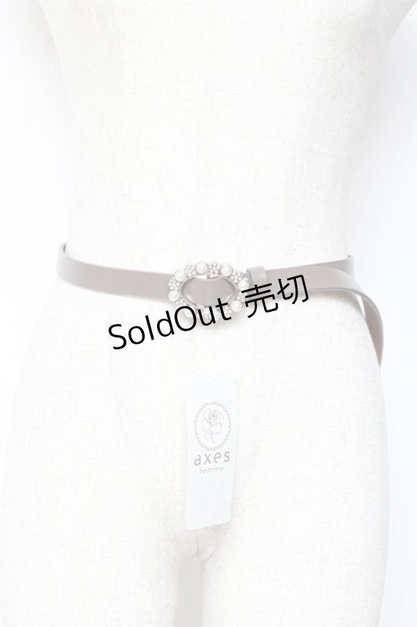 画像1: 【SALE】axes femme / 牛革細ベルト  茶 Y-25-11-05-014-AX-ZA-SZ-ZT486 (1)
