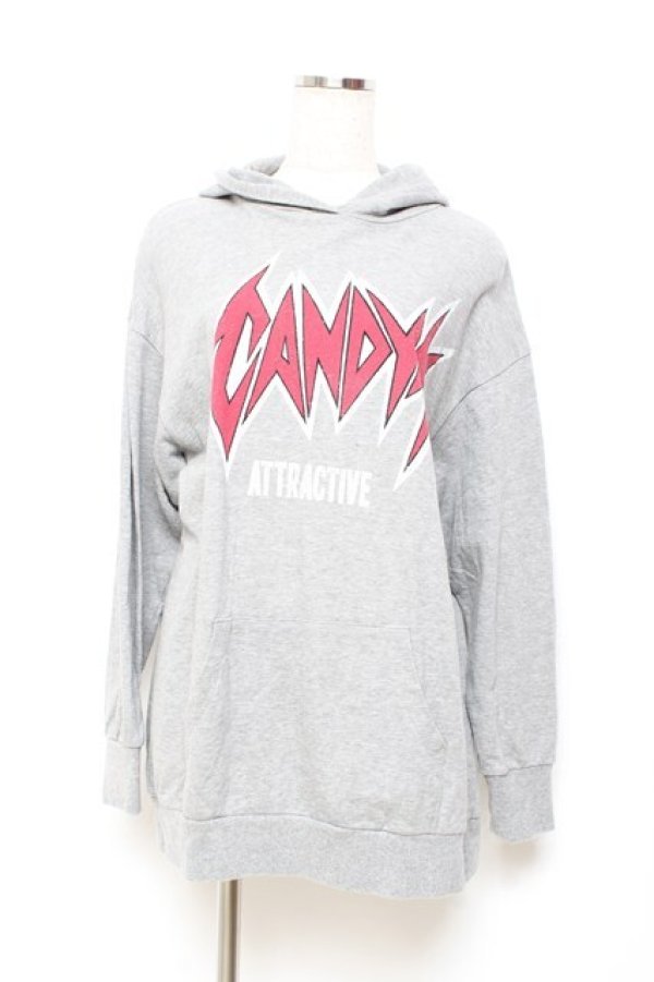 画像1: Candy Stripper / CANDY　ATTRACTIVEパーカー 2 グレー Y-25-11-05-089-PU-TO-SZ-ZY (1)