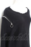 画像3: axes femme / ショルダージップニット M 黒 Y-25-11-05-092-AX-TO-SZ-ZI (3)