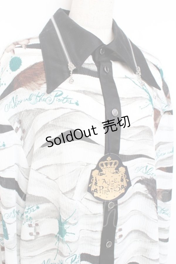 画像3: ALICE and the PIRATES / Wolf the ripper BIGシャツ  グリーン Y-25-11-05-096-PA-BL-SZ-ZY (3)