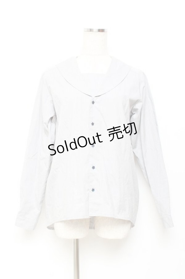 画像1: ネバアランド / 金平糖セーラーブラウス  グレー Y-25-11-05-101-LO-BL-SZ-ZY (1)