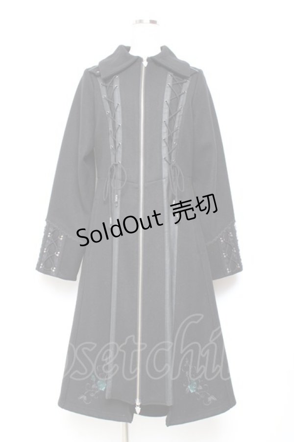 画像5: Ozz oneste / Dark Wizard ケープコート  黒×グリーン Y-25-11-05-105-OO-CO-SZ-ZY (5)