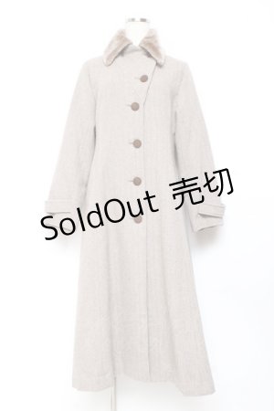 画像: an another angelus / ファー衿付きヘリンボーンコート F ブラウン Y-25-11-05-107-CA-CO-SZ-ZY