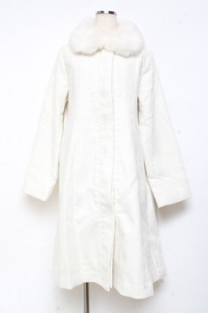 画像: axes femme / スノー刺繍ロングコート M キナリ Y-25-11-05-108-AX-CO-SZ-ZY