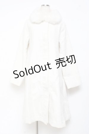 画像: axes femme / スノー刺繍ロングコート M キナリ Y-25-11-05-108-AX-CO-SZ-ZY