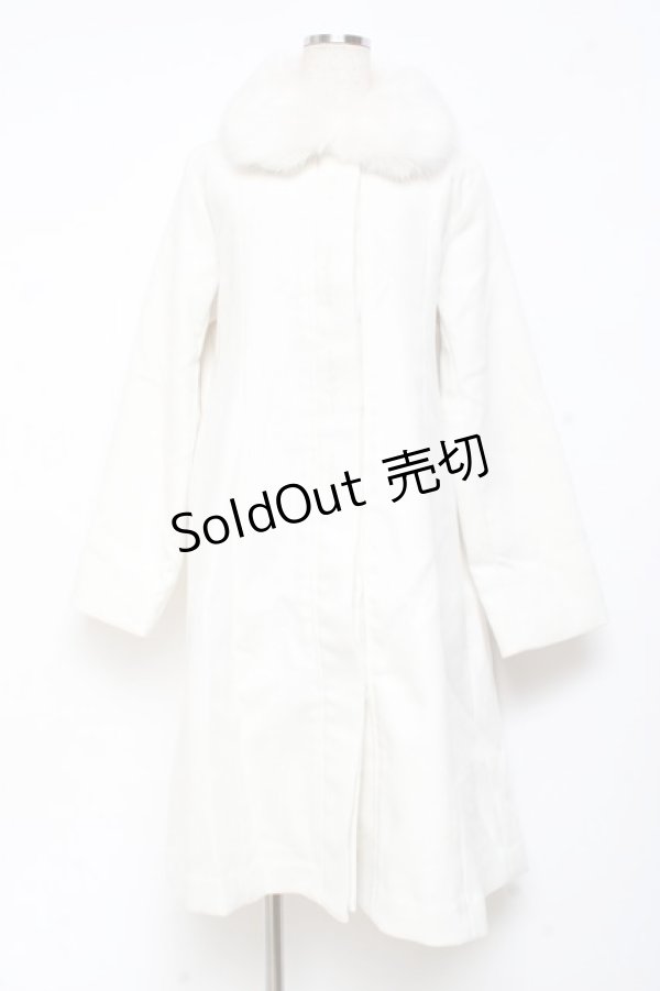 画像1: axes femme / スノー刺繍ロングコート M キナリ Y-25-11-05-108-AX-CO-SZ-ZY (1)