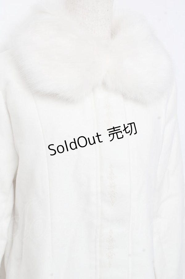 画像3: axes femme / スノー刺繍ロングコート M キナリ Y-25-11-05-108-AX-CO-SZ-ZY (3)