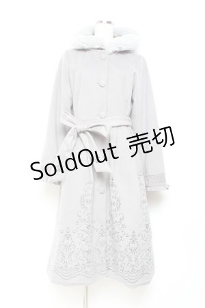 画像: axes femme / パネル刺繍Ａラインコート M グレー Y-25-11-05-109-AX-CO-SZ-ZY