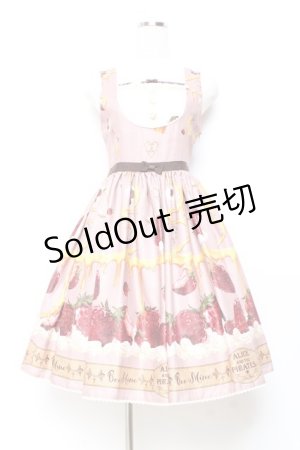画像: ALICE and the PIRATES / Honey Bee Berry柄ジャンパースカートI  渋ピンク Y-25-11-05-111-PA-OP-SZ-ZY