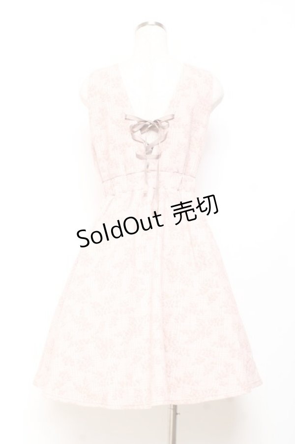 画像2: axes femme / 柄入りチェックジャンスカ M ピンク Y-25-11-05-119-AX-OP-SZ-ZY (2)