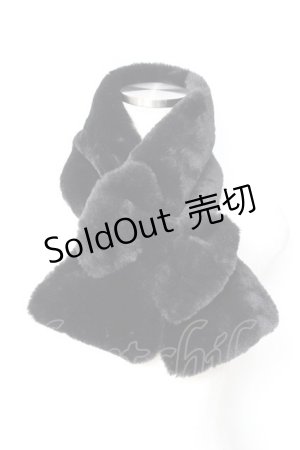 画像: m petit by misako / リボンファーティペット  中黒 Y-25-11-05-019-LO-ZA-SZ-ZY