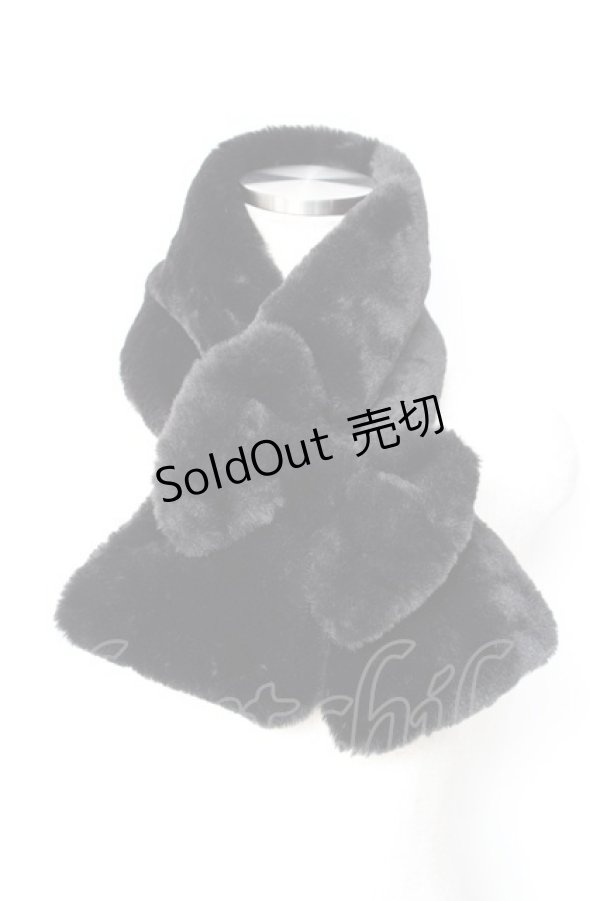 画像1: m petit by misako / リボンファーティペット  中黒 Y-25-11-05-019-LO-ZA-SZ-ZY (1)