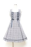画像1: axes femme / チェック柄ジャンパースカート M 紺 Y-25-11-05-121-AX-OP-SZ-ZI (1)
