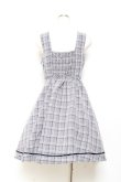 画像2: axes femme / チェック柄ジャンパースカート M 紺 Y-25-11-05-121-AX-OP-SZ-ZI (2)