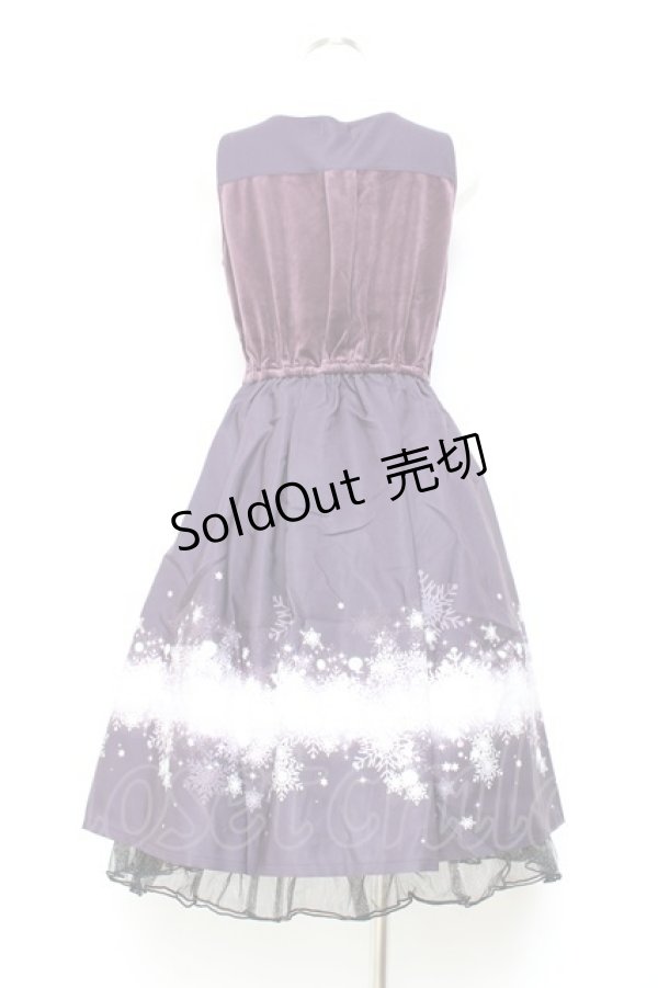 画像2: axes femme POETIQUE / スノークリスタルノースリワンピース M ワイン Y-25-11-05-122-AX-OP-SZ-ZI (2)