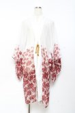 画像1: axes femme kawaii / 彼岸花柄シアー着物風羽織 M 白 Y-25-11-05-123-AX-TO-SZ-ZY (1)