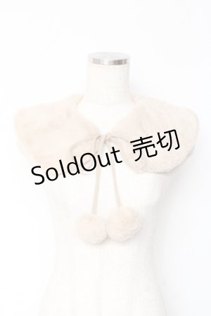 画像: m petit by misako / AMポンポンツキエリ  ベージュ Y-25-11-05-020-LO-ZA-SZ-ZY