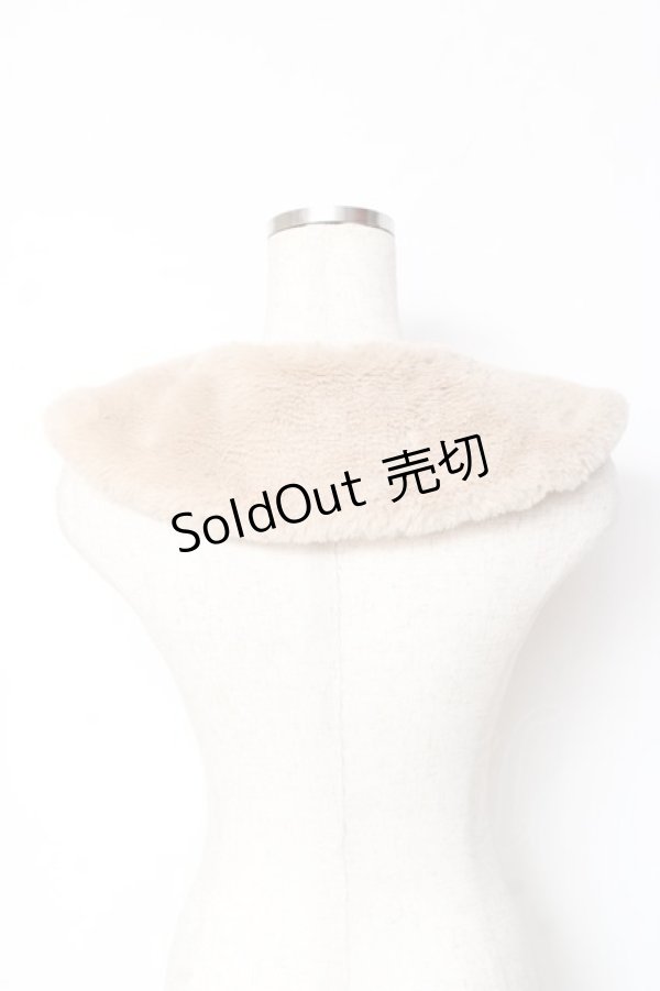 画像2: m petit by misako / AMポンポンツキエリ  ベージュ Y-25-11-05-020-LO-ZA-SZ-ZY (2)