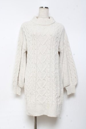 画像: axes femme / ラメ混モールヤーンチュニック F 生成り Y-25-11-05-129-AX-OP-SZ-ZY