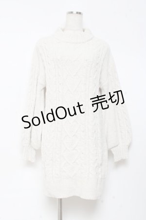 画像: axes femme / ラメ混モールヤーンチュニック F 生成り Y-25-11-05-129-AX-OP-SZ-ZY