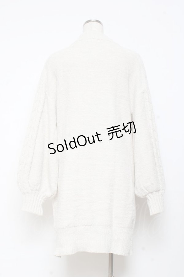 画像2: axes femme / ラメ混モールヤーンチュニック F 生成り Y-25-11-05-129-AX-OP-SZ-ZY (2)