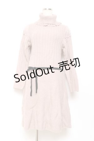 画像: axes femme POETIQUE / 肩デザインタートルニットワンピース M アワピンク Y-25-11-05-130-AX-OP-SZ-ZY