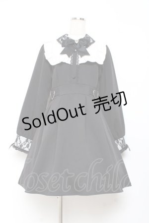 画像: DearMyLove / レース重ねハートバックルベルトワンピース L 黒 Y-25-11-05-132-EL-OP-SZ-ZY