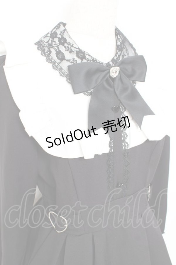 画像3: DearMyLove / レース重ねハートバックルベルトワンピース L 黒 Y-25-11-05-132-EL-OP-SZ-ZY (3)